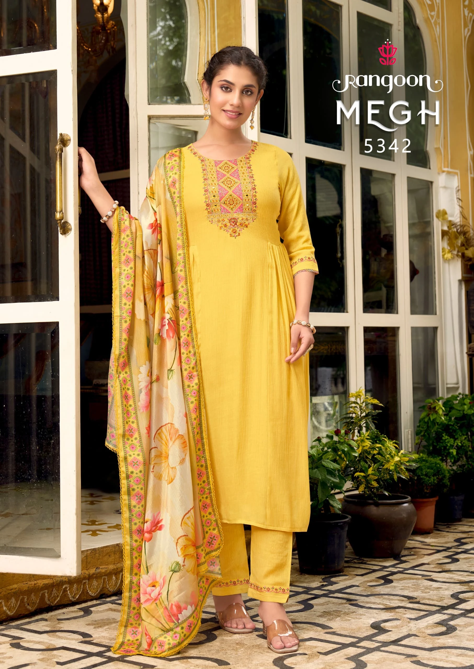 Rangoon Megh Viscose Wholesale Readymade Salwar Suit Catalog — Wholesale Readymade Suit, Rangoon wholesale from Surat — view 2